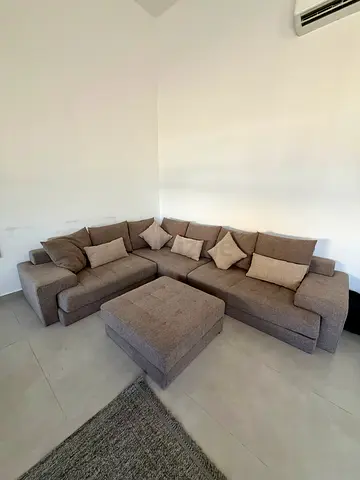 Huge Grey 5+ 2 Seater Fabric Sofa with Cushions - Great Condition