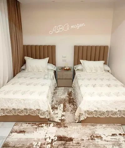 Pair of Single Beds with Headboards and Nightstand - Excellent Condition