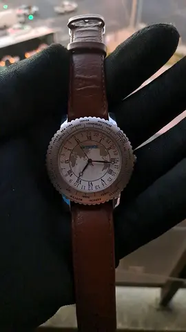 Belcarino Italy World Time gifted to daewoo transport company  used watch strap aftermarket