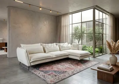 Cozy Home L Shape Sofa Beige Excellent Condition