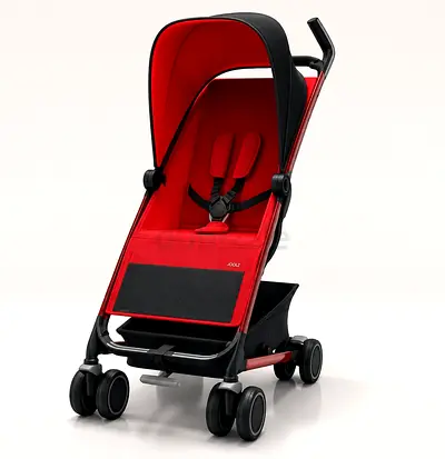 Maxi Cosi Brand - Compact red Joie-style stroller with sun canopy —Brand New