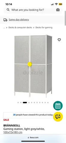 Brännboll Ikea Home Office cabinet Gaming station desk chair