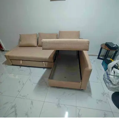 IKEA L shap Sofa store cum bed you can fix the
