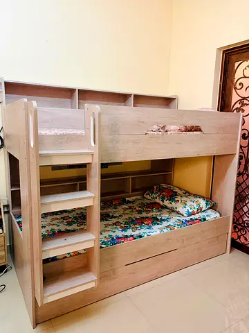 HOMEBOX Ivory Halmstad Single Bunk Bed with Trundle (90x200 cm)