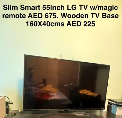 Slim 55-inch LG Smart TV with Magic Remote (Good Condition) - AED 675