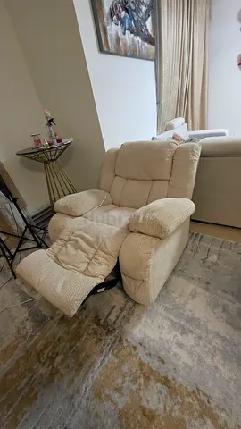 Comfortable Cream Recliner Chair