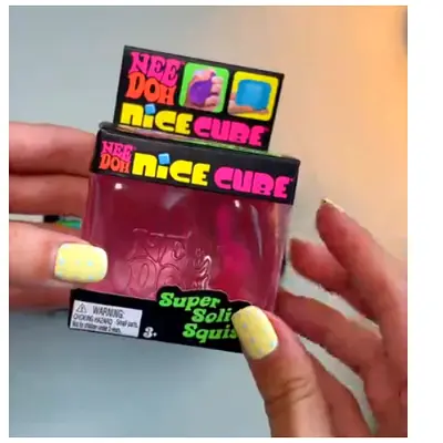 NeeDoh Nice Cube Sensory Squeeze Toy Super Solid Squishy Fidget Stress Relief Toy for Kids  Adults