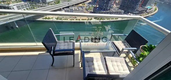 Furnished 1BR | Canal & Burj Khalifa view l Multiple cheques