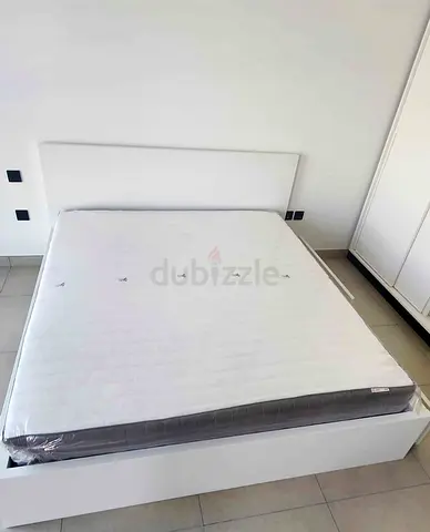 Ikea Malm bed with mattress queen size