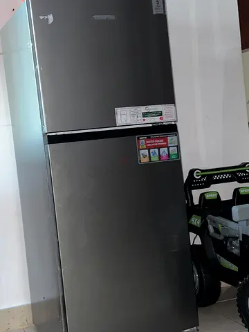Stainless steel double-door refrigerator - good working condition
