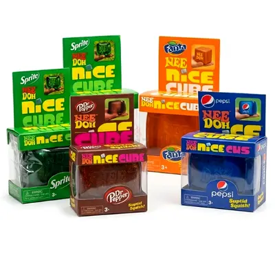 Dr Pepper Nice Cube Squishy Fidget Toy - Scented Stress Relief Cube, Suptid Squish Texture