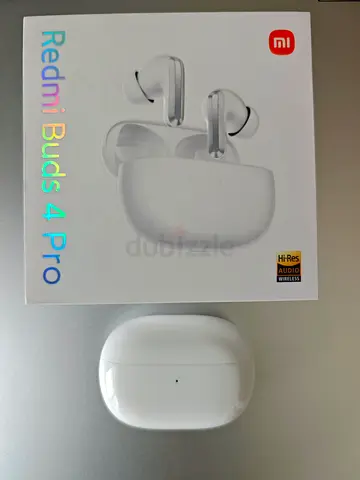 White Redmi Buds 4 Pro with original box — Excellent condition