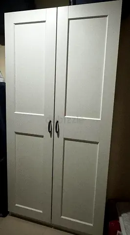 White 2-Door Wardrobe / Storage Cabinet - Excellent Condition