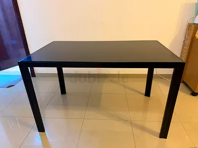 Dining Table with Glass Top