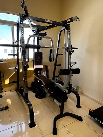 Full Home Multi-Gym Station with Weight Stack and Pulley System
