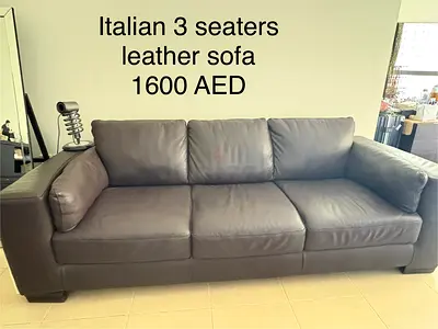Italian leather Sofa with 3 seaters