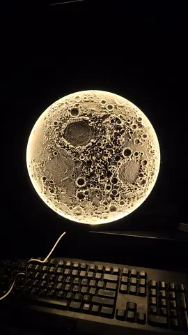 Illuminated Lunar moon wall lamp