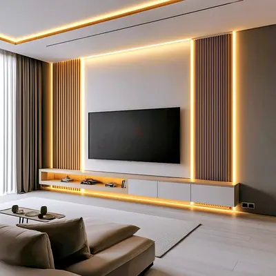 Modern Minimalist TV Feature Wall