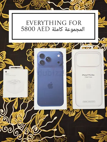 Apple iPhone 17 Pro Max 512 GB with Clear Case and 20W USB-C Adapter, original never been opened