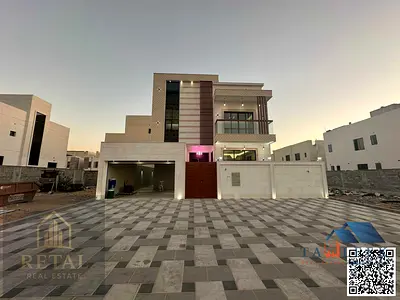 فيلا فاخرة بتصميم عصري في العامرة عجمان | 5 غرف ماستر + صالة كبيرة + مطبخ حديث + موقع مميز على شارع رئيسي