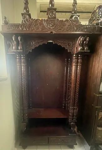 Hand-carved Solid Wood Temple / Pooja Mandir - Traditional Design