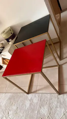 (urgent sale ) side glass two table 2 table glass ikea