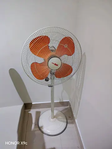 Standing Pedestal Fan - Working Condition, Orange Blades