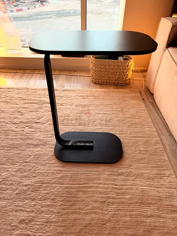 Black wood light side table sofa laptop table for sale in Dubai