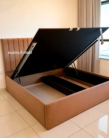 Brand New King-size storage bed with hydraulic lift - upholstered,