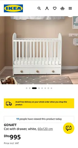 Baby crib for sale in good condition. Clean and well maintained.