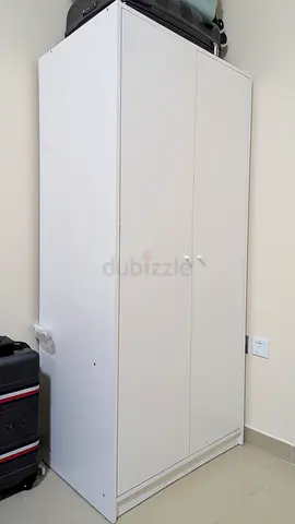Ikea White 2-Door Wardrobe (Good Condition)