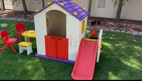 Kids Playhouse with Slide  Table Set