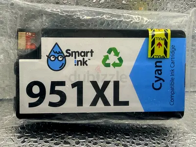 Smart Ink 951XL Cyan Compatible Ink Cartridge for HP printers.