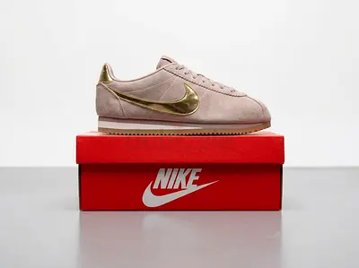 ✨ Authentic Nike Classic Cortez SE – Diffused Taupe / Metallic Gold ✨ EU 39- US 8