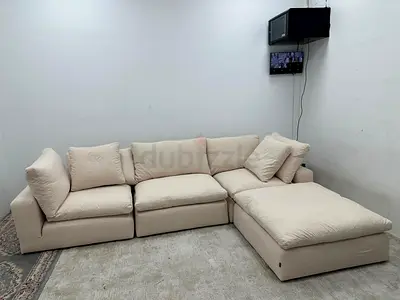 Marina home luscious sofa with footstool