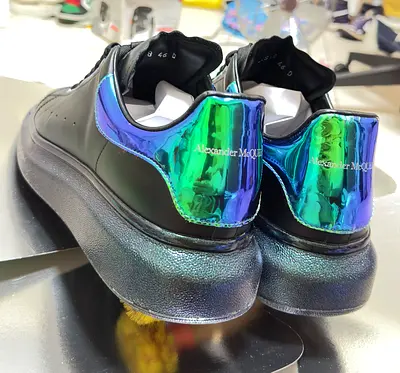Alexander McQueen oversized sole sneakers with iridescent heel - size 46 (fit 13US)