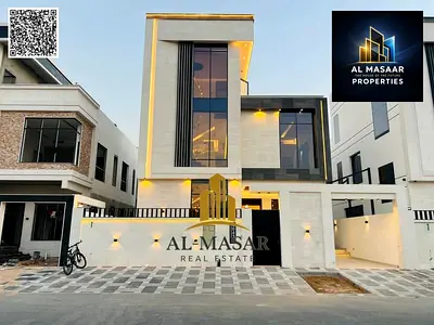 Modern three-story villa in Al Yasmin area, freehold ownership for all nationalities