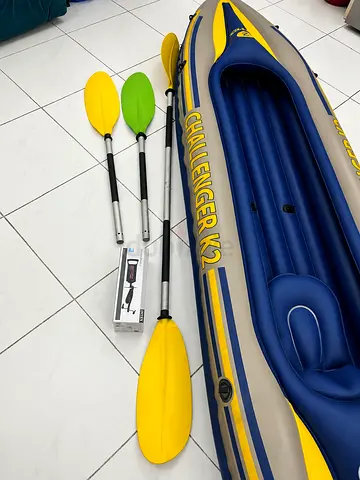 Inflatable 2‑person kayak Challenger K2 with paddles and pump - good condition Delivery Available