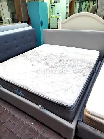Second Hand King Size Hydraulic Storage Bed With Memory Foam Mattress For Sale