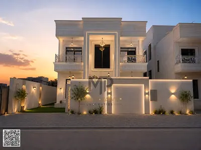 Villa for sale on Sheikh Mohammed Bin Zayed Road, including registration and ownership fees, on a main street, close to a park.