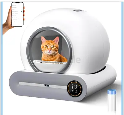 Automatic Self-Cleaning Smart Cat Litter Box (Wi‑Fi Enabled) app supported