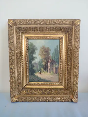 19th-Century French Oil Painting by F. Buisson (c. 1880)