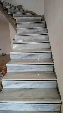 Premium Staircase Step  Riser Cladding with Porcelain Marble Tiles