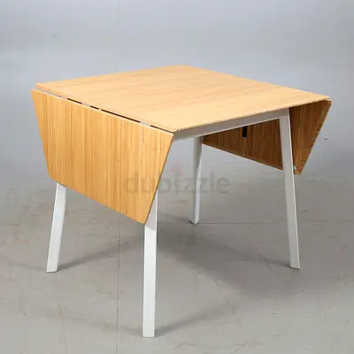 IKEA BAMBOO Fold-able Table - White and Beige