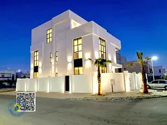 Luxury corner villa with 7BR, elevator, and roof, including electricity, water, and AC, in Al Zahiya