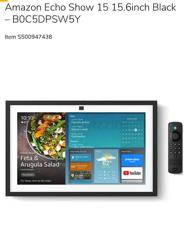 Amazon Echo Show 15 (15.6) - Black