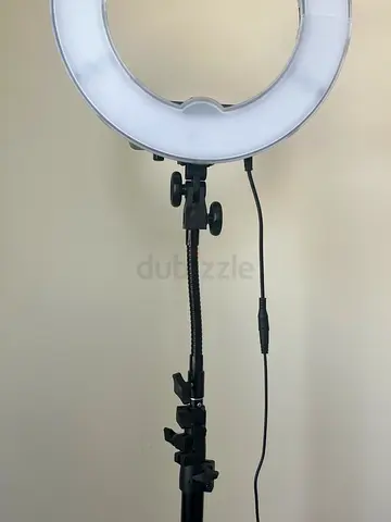 Adjustable ring light with stand