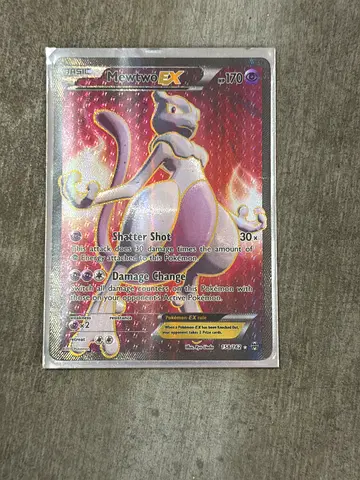 Mewtwo-EX Pokemon Collectible Holographic Card (Sleeved)