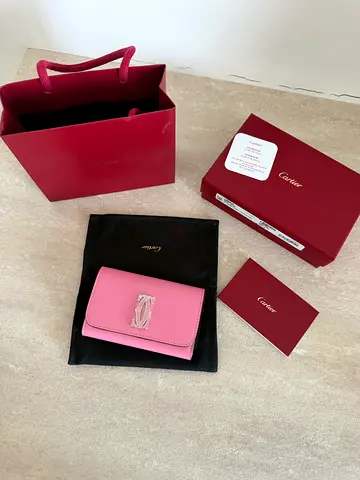 Authentic Cartier Pink Leather Key Holder | Full Set