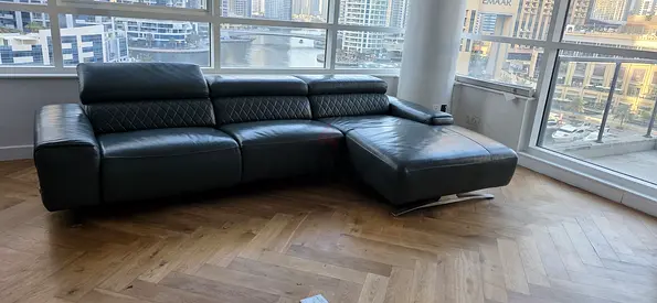 Koala Leather L shape sectional sofa